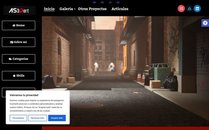 Screenshot of as3dart.com