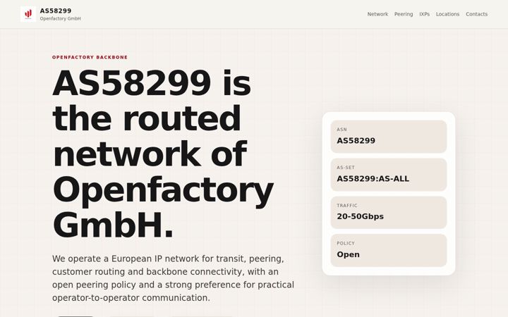 Screenshot of as58299.net