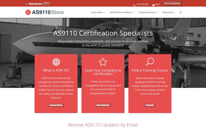 Screenshot ta' as9110store.com