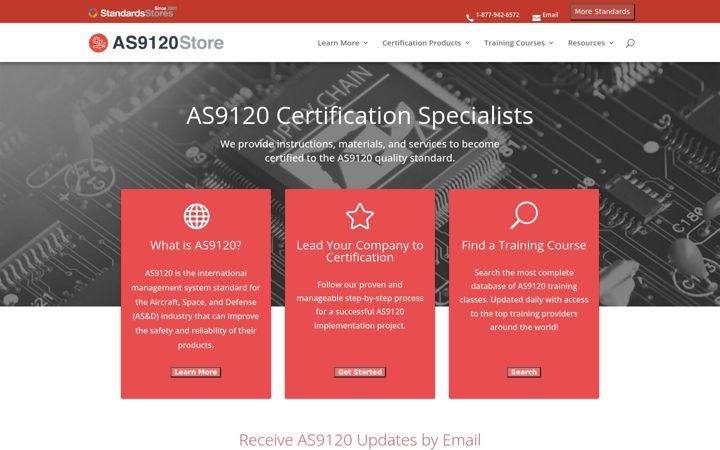 Screenshot ta' as9120store.com