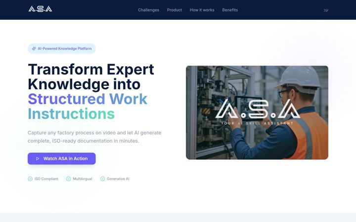 Screenshot of asa-ai-skill-assistant.com