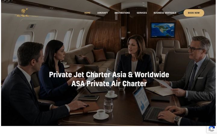 Screenshot of asa-aircharter.com