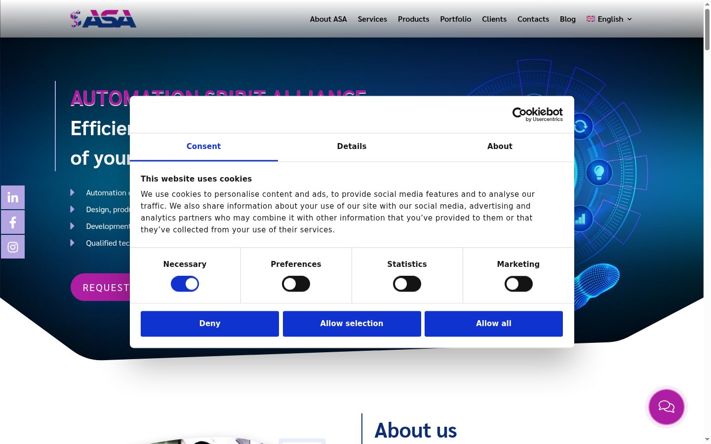 Screenshot tal-banner tal-kunsens muri qabel kwalunkwe interazzjoni