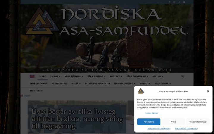 Screenshot stránky asa-samfundet.se