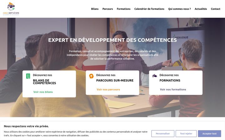 Screenshot stránky asa-services.fr