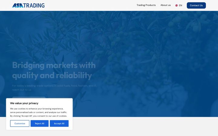 Screenshot of asa-trading.at