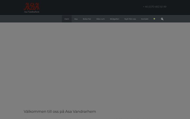 Screenshot of asa-vandrarhem.se