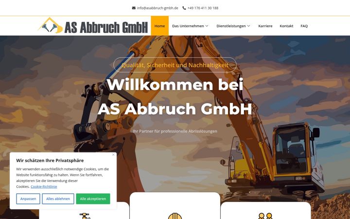 Екранна снимка на asabbruch-gmbh.de