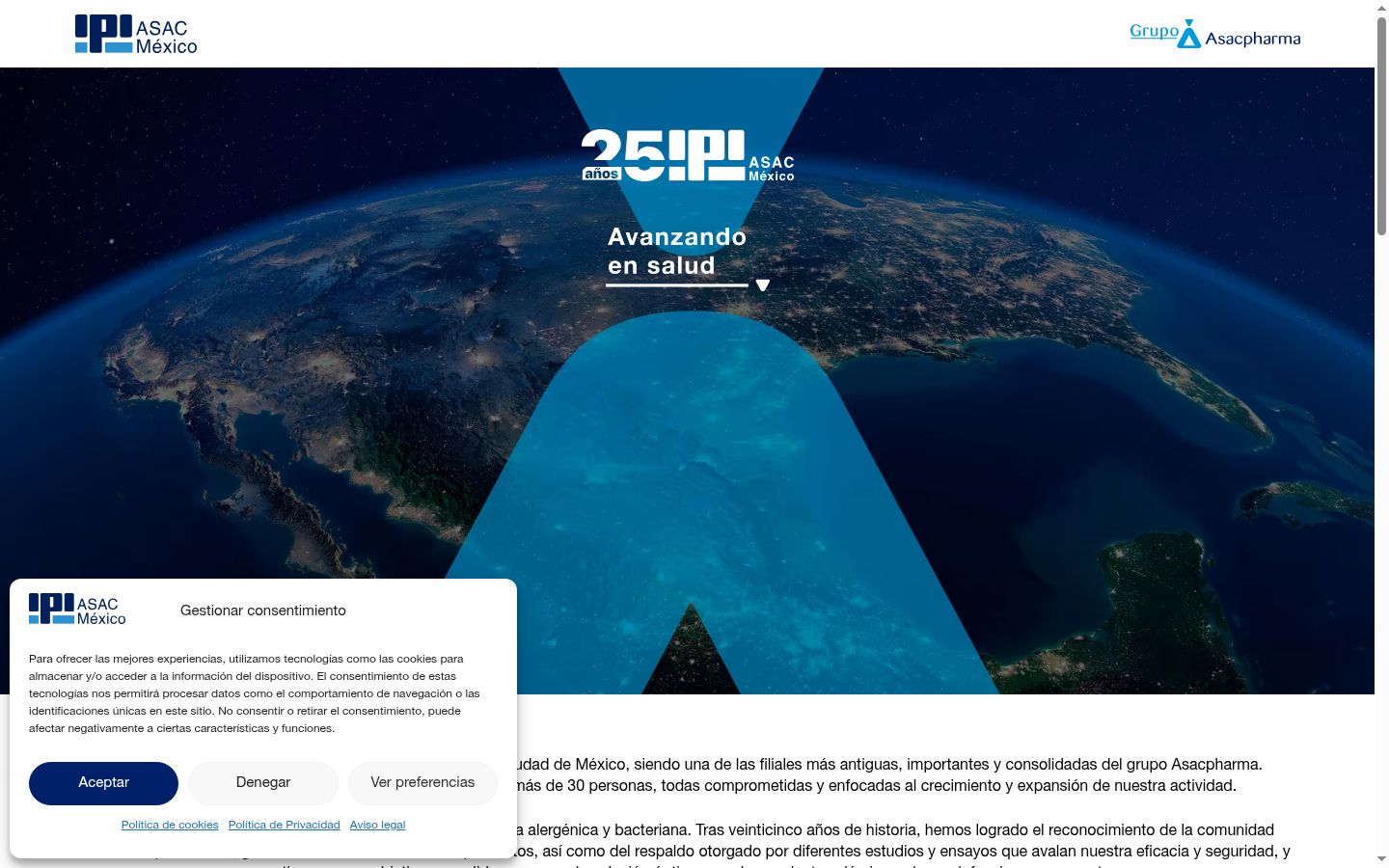 Capture d'écran de la bannière de consentement affichée avant toute interaction