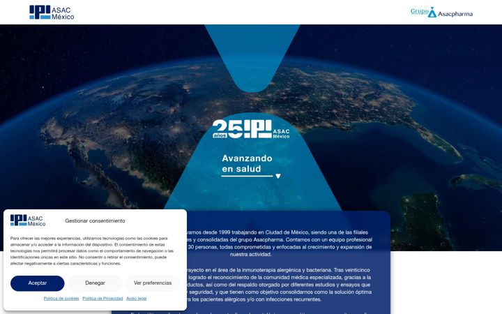 Screenshot του asac.com.mx
