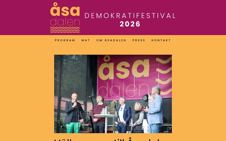 Screenshot of asadalen.se