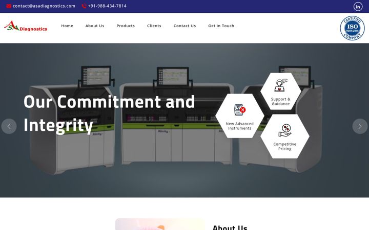 Screenshot του asadiagnostics.com
