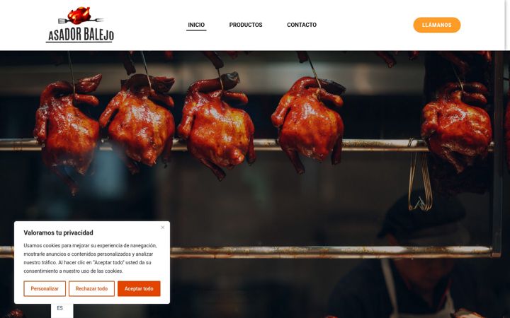 Screenshot του asadorbalejo.com