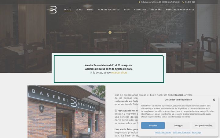 Screenshot of asadorbaserrigetafe.com