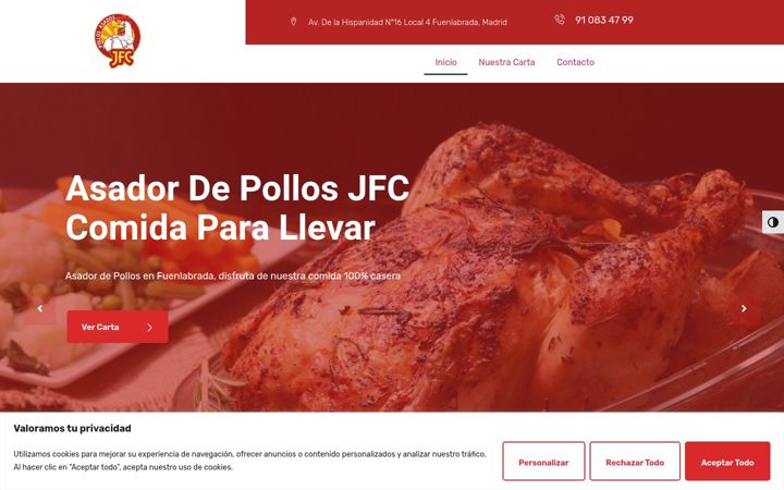 Screenshot του asadordepollos-jfc.es