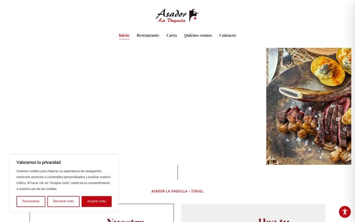 Screenshot of asadorlavaquilla.com