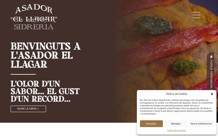 Screenshot of asadorllagar.com