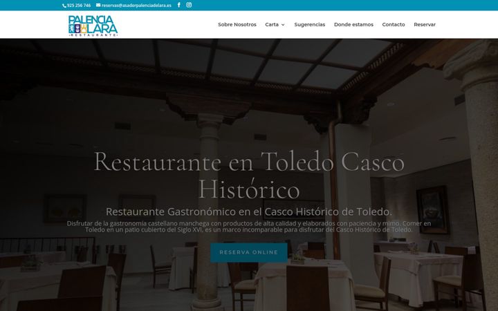 Kuvakaappaus sivustosta asadorpalenciadelara.es
