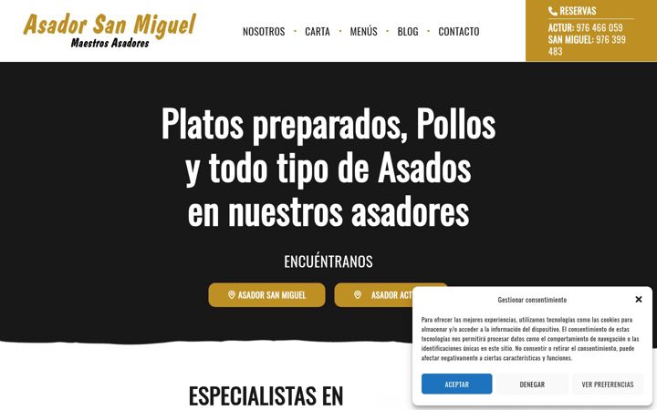 Screenshot von asadorsanmiguel.com