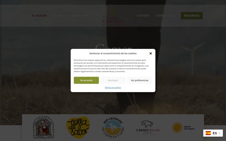 Screenshot von asadorsantacentola.com