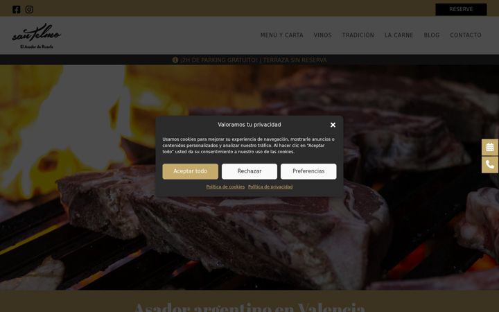 Screenshot von asadorsantelmo.com