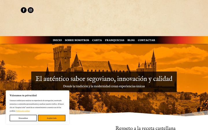 Screenshot of asadorsegoviano.com