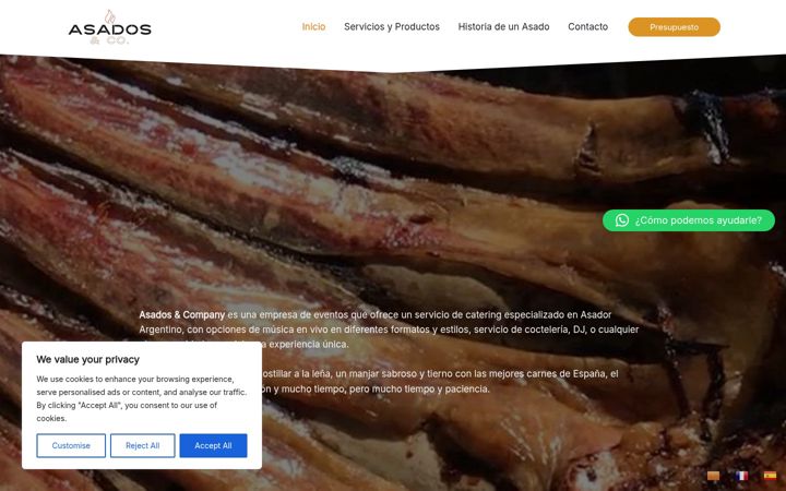 Screenshot von asadosandcompany.com