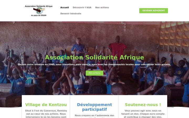 Screenshot of asadupaysdedinan.fr