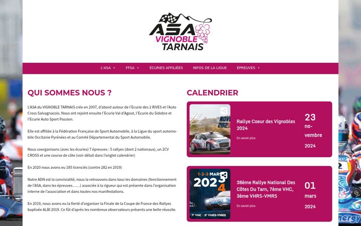 Screenshot of asaduvignobletarnais.fr
