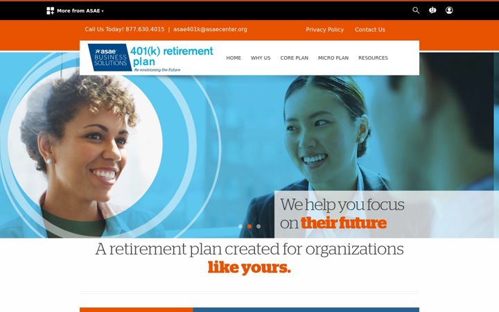 Screenshot του asae401k.org