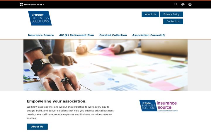 Screenshot stránky asaebusinesssolutions.org