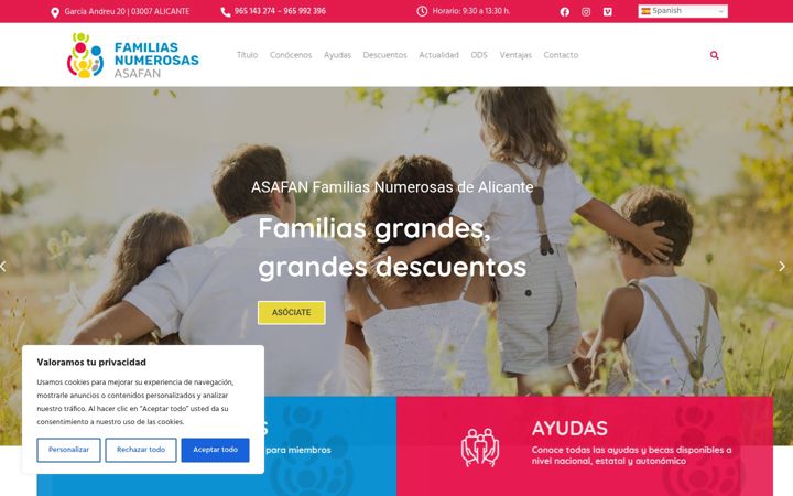 Skjermbilde av asafan.org