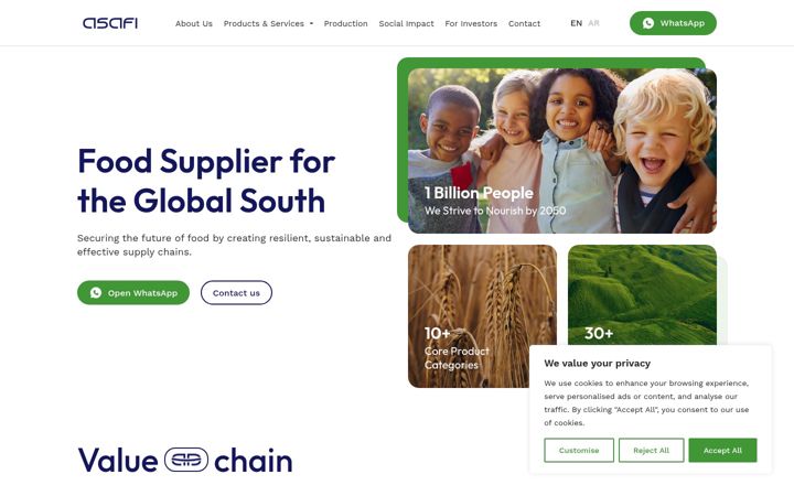 Screenshot of asafi.com