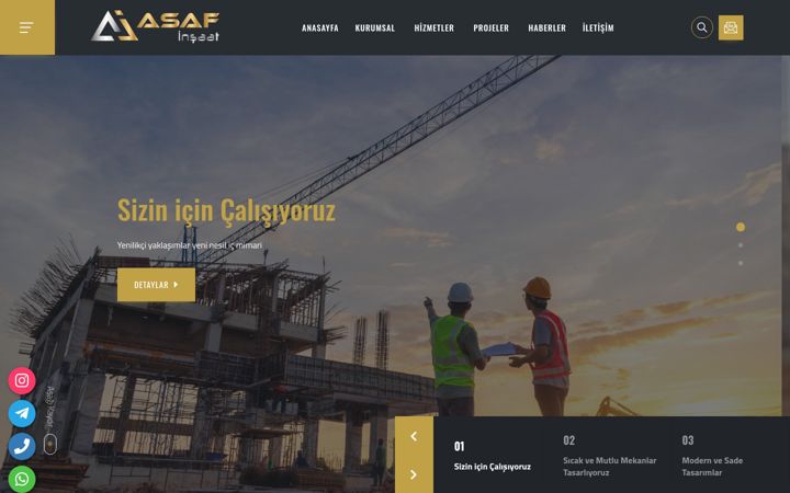 Screenshot of asafinsaat.com.tr
