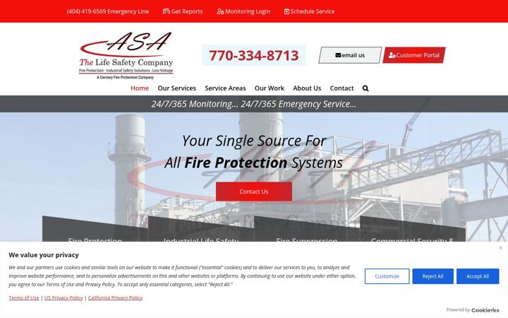 Screenshot of asafire.com