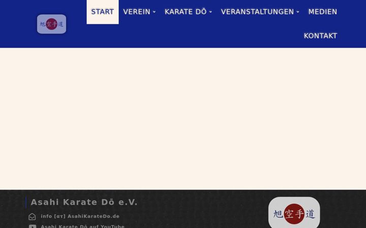 Ekraanipilt saidist asahikaratedo.de