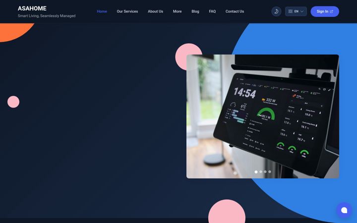Screenshot of asahome.io