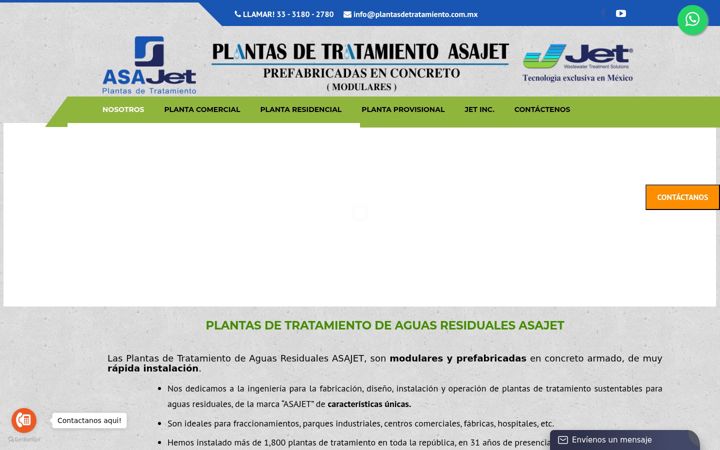 Screenshot of asajet.com.mx