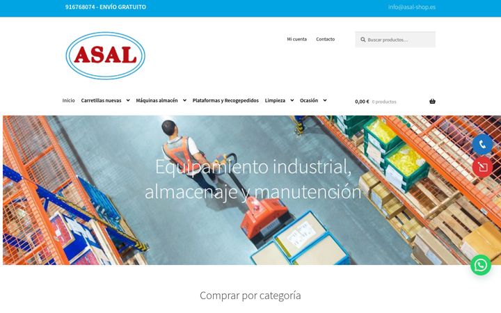 Skærmbillede af asal-shop.es