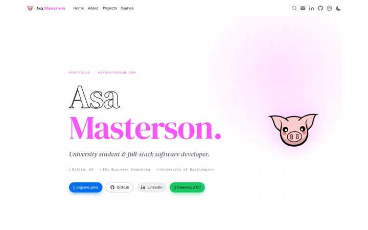 Screenshot di asamasterson.com