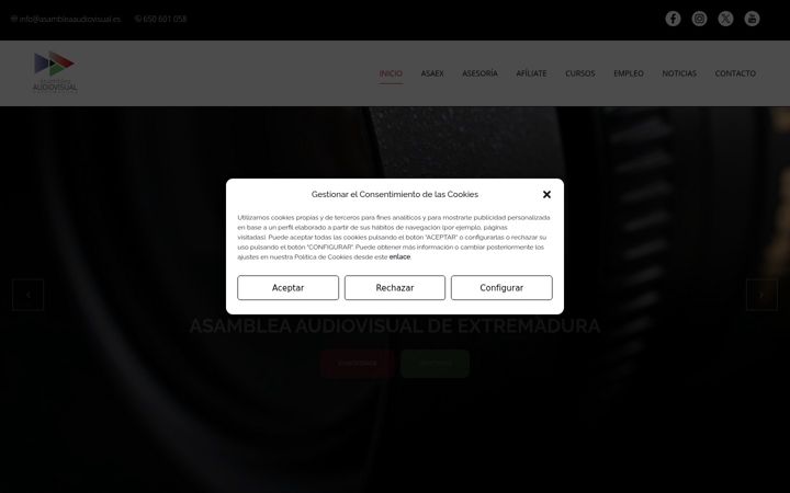 Snimka zaslona za asambleaaudiovisual.es