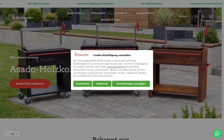 Screenshot van asamodo.at