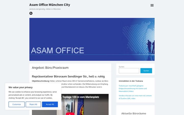 Screenshot van asamoffice.de