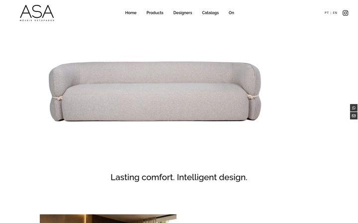 Screenshot of asamoveisestofados.com.br