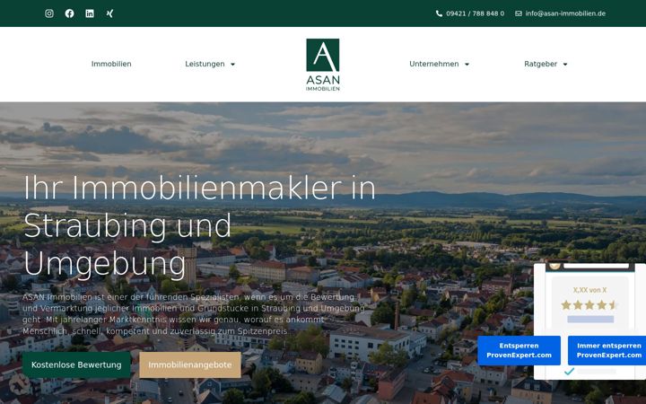 Screenshot van asan-immobilien.de