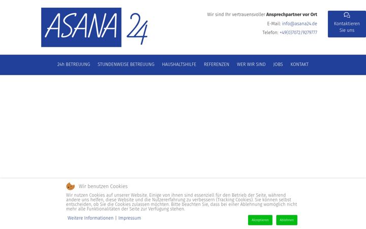 Screenshot van asana24.de