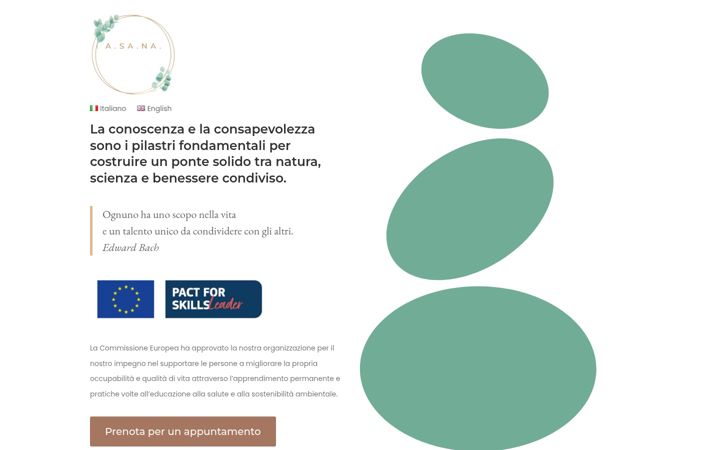 Screenshot di asanafioridibach.com