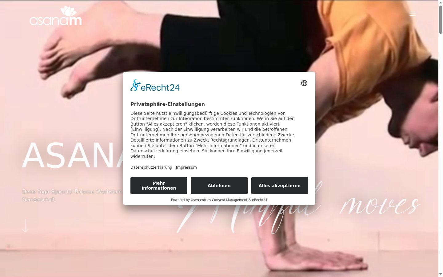 Screenshot tal-banner tal-kunsens muri qabel kwalunkwe interazzjoni