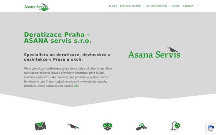 Screenshot ta' asanaservis.cz