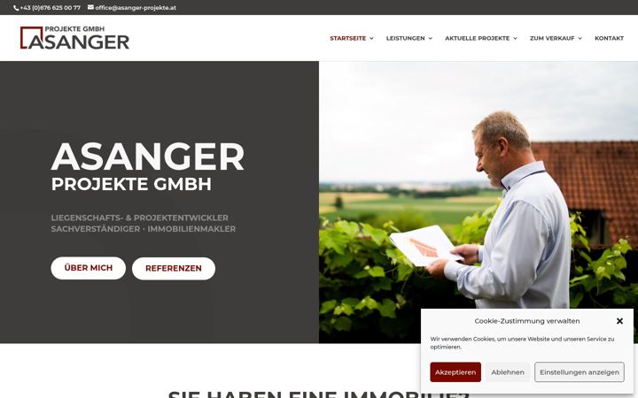 Screenshot of asanger-projekte.at